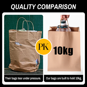 Bán buôn Kraft Túi tote giấy cho cà phê cửa hàng tùy chỉnh in túi giấy mua sắm với giấy xử lý - Product Image 3