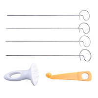 Coupe-pommes de terre en spirale Tornado Trancheuse manuelle, fabricant de croustilles en spirale pour légumes à frire avec 4 bâtons en acier inoxydable