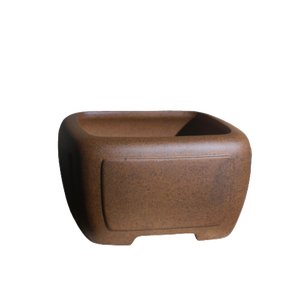 Maceta Cuadrada de Zisha, Hecha a Mano con Arcilla Cocida al Horno, para Mesa - Product Image 5