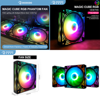 OCOCOO Magic Cube RGB Phantom Fan Performa Tinggi 5V 120mm ARGB Pendingin Heatsink Bantalan Cairan untuk Casing Komputer Gaming 3pin/4pin