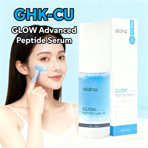 高純度GHK-CU <span class=keywords><strong>GLOW</strong></span>アドバンスドペプチドセラム フェイスアンチエイジング保湿フェイシャルセラム スキンケアペプチドフェイスリキッド G - Product Image 1
