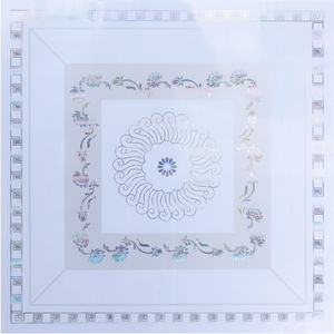 Plaques de plafond suspendu en PVC anti-affaissement de style asiatique 24x48 - Panneaux blancs étanches et lavables à poser pour sous-sol fini - Product Image 1
