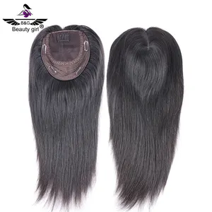 Необработанные необработанные европейские волосы 12А, запасной парик topper с челкой для женщин
