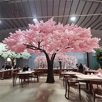 Pohon bunga sakura buatan lebar 6m dan tinggi 3.3m baru pohon bunga Jepang penuh untuk lanskap dekoratif