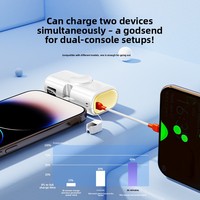 Batteries externes portables en gros pour montres, chargeurs sans fil, mini-câbles intégrés, alimentation mobile, charge rapide 22,5 W Type-C