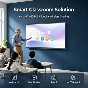<span class=keywords><strong>Pizarra</strong></span> Interactiva Inteligente 4K IFPD de 65 y 75 Pulgadas para Escuelas, Pantalla Táctil de 40 Puntos, Paneles Planos Interactivos, <span class=keywords><strong>Pizarra</strong></span> Digital - Product Image 6