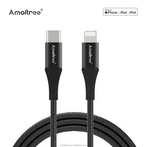 Amaitree MFI 인증 1.2m USB 충전기 3A 고속 충전 케이블 아이폰 14 13 12 11 프로 최대 충전 케이블