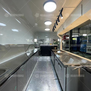 Camion de restauration de luxe d'<span class=keywords><strong>occasion</strong></span> en aluminium et fibre de verre, entièrement équipé pour la vente de pizzas, de crêpes, de café, de barbecue, de desserts, de shawarma, cuisine mobile - Product Image 2