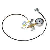 Kit de remplissage d'azote XZGK-S2 0-3600psi avec 2 manomètres, 1 vanne principale, 2 raccords, 3 broches et 1 tuyau pour le remplissage d'azote