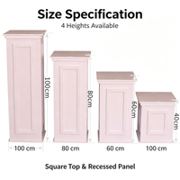 Colonne carrée en PVC détachable de style européen moderne, idéale comme support de dessert, guide de table, accessoire de mariage ou support floral