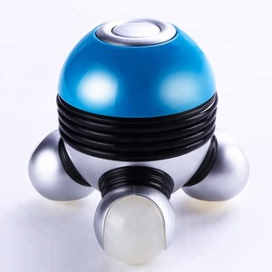 휴대용 미니 LED 라이트 핸드헬드 진동 마사지기 3헤드 마사지 볼 미니 전자식 삼각형 바디 마사지기 배터리 구동 - Product Image 3