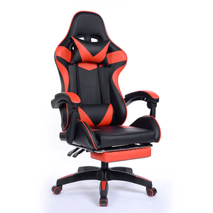 Vente en gros Chaise de bureau pour ordinateur de jeu Chaise de jeu amovible ergonomique et confortable en cuir style course avec repose-pieds - Product Image 2