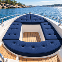 Ensemble de coussins capitonnés bleu marine pour pont de bateau, qualité marine, maintien de la forme, rembourrage épais, soutien doux, confort quotidien