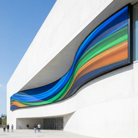 Afficheur numérique LED flexible 3D P3-P10 extérieur, étanche IP65, couleur pleine, haute luminosité, avec une durée de vie de 100 000 heures