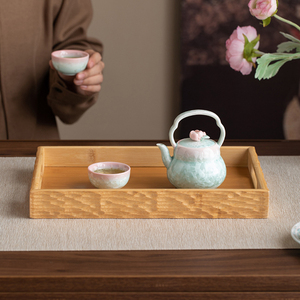 Plateau à thé <span class=keywords><strong>en</strong></span> bambou, plateforme de trempage à sec pour la cérémonie du thé Kung Fu, décoration pour la maison et le salon - Product Image 1