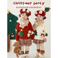 Noël Logo personnalisé hiver nouveau-né bébé garçon pull en tricot pull infantile pull tricoté pull enfants fille haut à manches longues