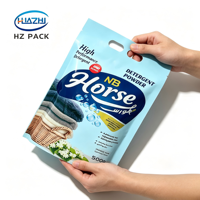 Sachet Doypack en plastique laminé imprimé sur mesure pour lessive en poudre avec poignée