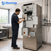 Lave-linge et sèche-linge combinés de type empilé pour les professionnels des services de blanchisserie