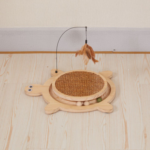 Tự nhiên sisal mèo gãi Hội Đồng Quản trị rắn gỗ mèo claw Hội Đồng Quản trị rùa hình rùa mô hình scratcher với lông catnip - Product Image 3