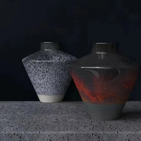 2022 nouveau design style simple vase décor fleur pour la décoration de la maison teinture réactive effet glaçage