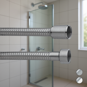 Tuyau de douche flexible Bi Flex 150 cm gris chromé, tuyau de plomberie flexible - Product Image 3