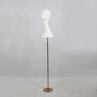 Tête de mannequin femme à cou long, texture mousse, blanc ivoire, style européen original, pour chapeaux de luxe