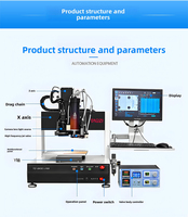 Machine de distribution de colle thermofusible entièrement automatique de bureau avec valve piézoélectrique visuelle, pulvérisateur rotatif, moteur 220V, garantie 1 an