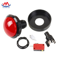 Bouton rond convexe de 60 mm, bouton sphérique de 6 cm avec interrupteur lumineux, interrupteur de console de jeu, bouton d'équipement en libre-service, 5 pièces/ensemble