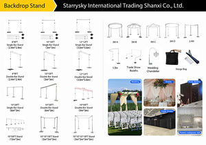 מלבן מתכוונן מערכות drape שמלת כלה קשת עם בסיס קל הרכבה - Product Image 6