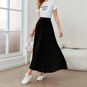 Jupe formelle pour femme de style européen et américain, élégante, plissée, coupe parapluie, taille naturelle, respirante, en polyester écologique - Product Image 3
