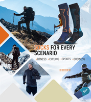 Chaussettes de Sport d'Hiver Personnalisables en Laine Mérinos Montantes au Genou, Chaussettes de Ski Spécifiques pour l'Extérieur