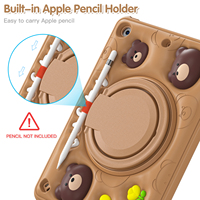 Modèle chaud 2021/2020/2019 étui pour tablette en Silicone pour iPad 10.2 pouces robuste antichoc Style Simple béquille caractéristiques de protection