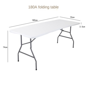 Ensemble de <span class=keywords><strong>table</strong></span> et de chaises pliantes d'extérieur modernes, cadre en fer portable, construction en plastique durable pour 2 à 4 personnes - Product Image 4