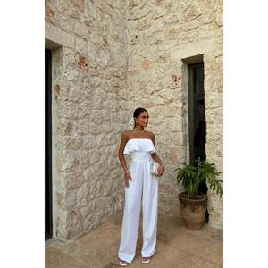 Mono floral blanco estilo Fedora con cintura alta, ajuste holgado, logotipo personalizado, estilo streetwear para verano, otoño, playa, fitness, longitud midi - Product Image 6