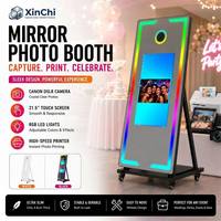 Cabina de Fotos Portátil con Espejo Mágico de 65 Pulgadas con Estuche de Transporte, Pantalla Táctil de 32/43 Pulgadas, Máquina de Selfies para Fiestas y Eventos, Precio de Fábrica