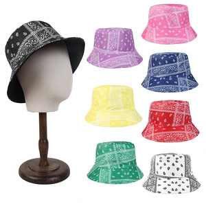Unisex Bandana Print Bucket Hat Lightweight Foldable Summer Sun Hat Casual Streetwear Outdoor Fisherman Hat - Product Image 6