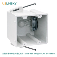 USLINSKY FGB242-RD 42 Cu.in New Work BMC Box |   Certifié ETL, résistance au feu de 2 heures |   Clous captifs profonds de 3-13/16 po pour interrupteurs électriques
