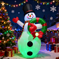 2,4 m Led Light aufblasbare Weihnachten Schneemann Premium Polyester Schneemann Outdoor Yard Rasen Garten für Weihnachten Party Dekoration