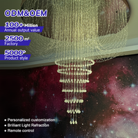 Lustre LED moderne de luxe à fibre optique PMMA, télécommandé par application, pour hôtels et lieux de mariage, personnalisable OEM/ODM