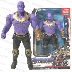 Meilleur cadeau de vacances cool pour garçons <span class=keywords><strong>super</strong></span> héros <span class=keywords><strong>ironman</strong></span> spiderman capitaine Thanos figurine jouet avec lumière dans la poitrine 6.9'' - Product Image 6