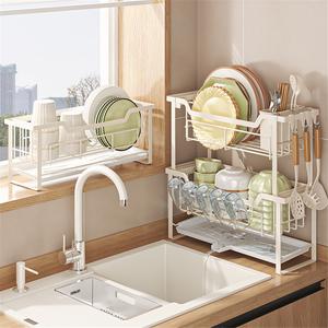 Porta toallas de cocina de acero inoxidable, impermeable, no plegable, de doble nivel, estrecho, rectangular, para encimera. - Product Image 3