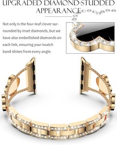 สายรัดเพชรส่องแสงเป็นประกายวิบวับเหมาะสำหรับสายนาฬิกา Apple Watch 40มม. 41มม. 38มม. 42มม. ซีรีย์10 9 8 7 6 <span class=keywords><strong>5</strong></span> 4 3 2 1 - Product Image 2