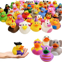Cadeau promotionnel personnalisé en forme de mini canard, jouet de bain flottant en caoutchouc silicone avec son, vente en gros, logo personnalisé