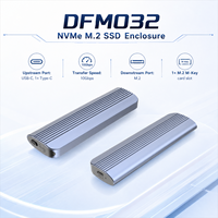 Caja Externa para Disco Duro M.2 NVMe sin Herramientas, 10Gbps, Tipo-C, Chip JMS583, Aluminio, Portátil, 2TB