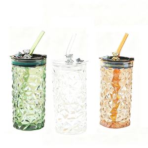 Tasses <span class=keywords><strong>à</strong></span> <span class=keywords><strong>eau</strong></span> en verre d'ours Tasses <span class=keywords><strong>à</strong></span> boire minces de grande capacité de haute qualité avec couvercles Tasse en verre avec paille Tasses <span class=keywords><strong>à</strong></span> lait avec couvercle - Product Image 5