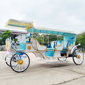 Carruaje de caballos eléctrico de lujo de alta calidad de tres filas estilo clásico con 4 ruedas opción de turismo de bajo precio - Product Image 4