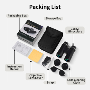 مناظير عالية الدقة رخيصة الثمن 10×42 و12×42 مع منشور BAK7 قوي، تلسكوب محمول باليد - Product Image 5