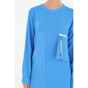 Vestido de Mujer con Detalle de Cremallera en el Bolsillo - 12516ELB - CORAL - Product Image 5
