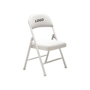Silla Plegable Metálica de Lujo para Eventos, con Cubierta de Cuero Blanco, para Bodas, Venta al Por Mayor - Product Image 1