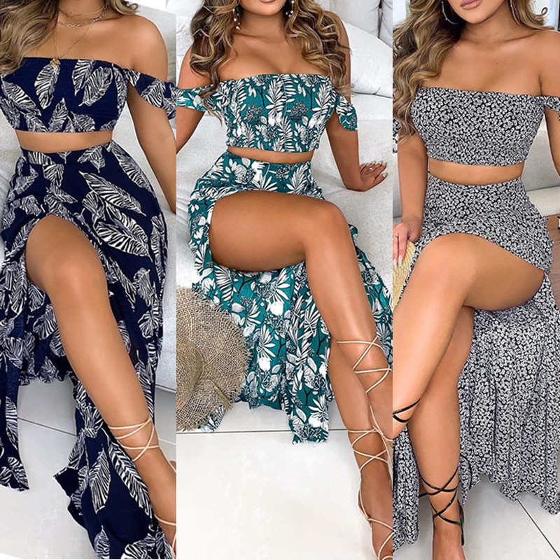 Vestido de playa de borde rugoso para mujer, vestido Sexy de primavera y verano, perspectiva de flores, novedad de 2021